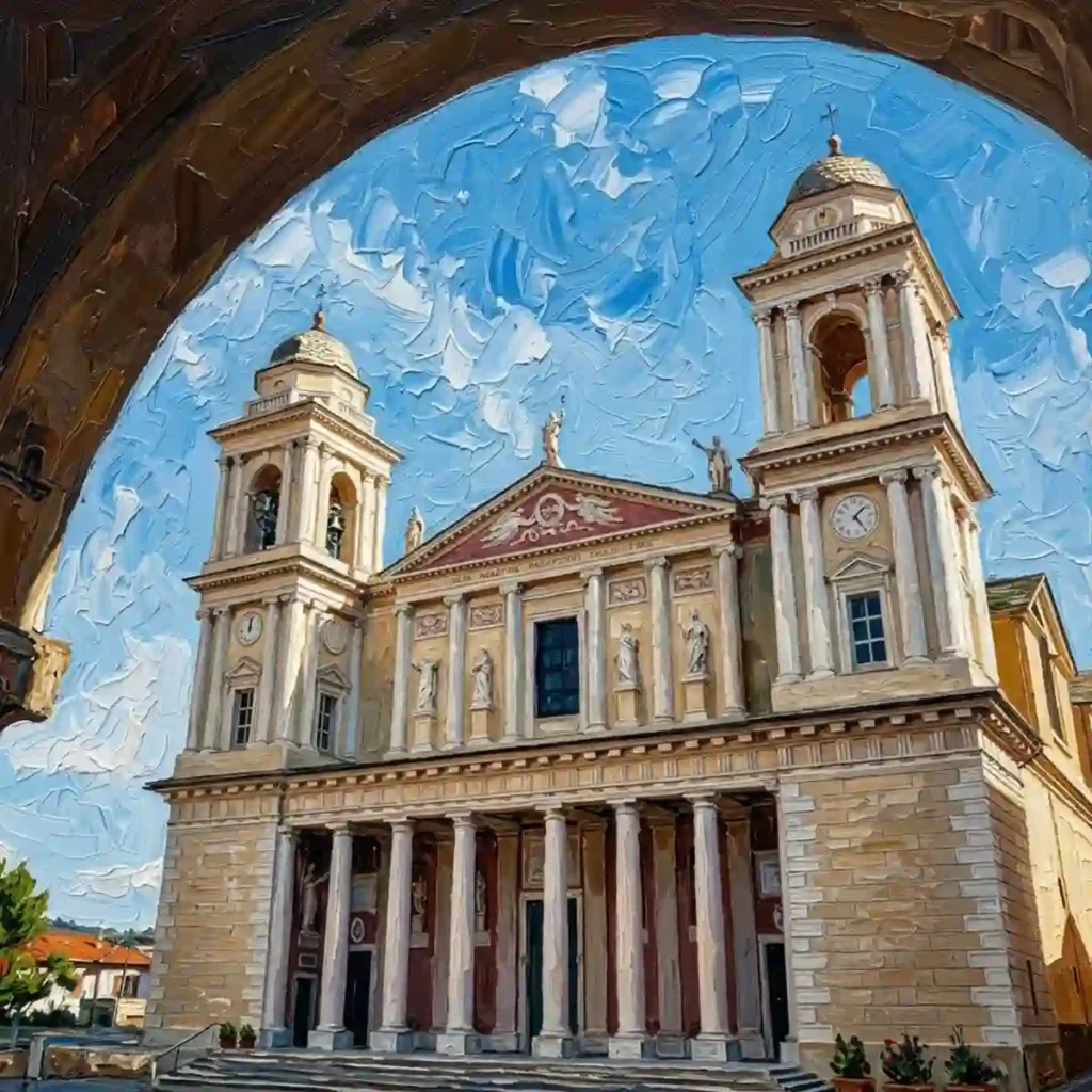 Matrimoni fotografati davanti alla Basilica di San Maurizio a Porto Maurizio, Imperia