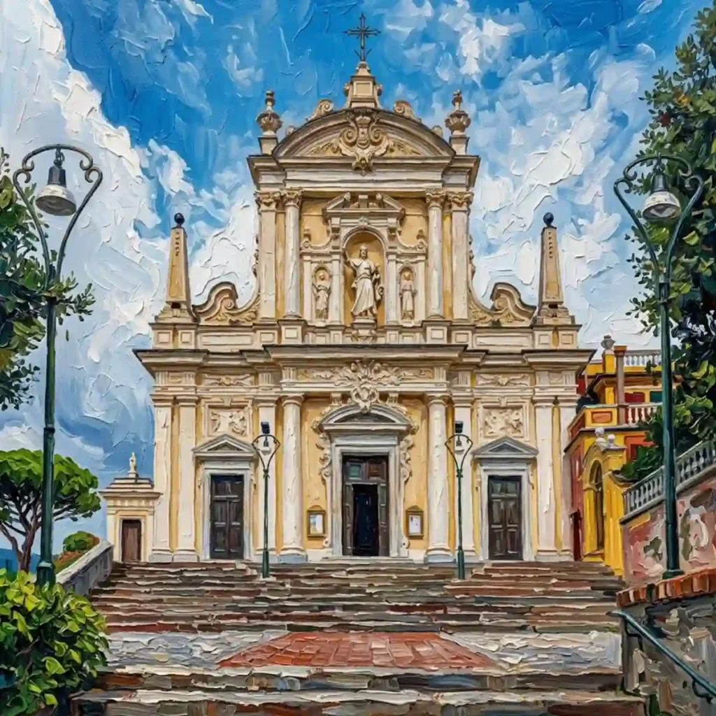Matrimoni a Santa Margherita Ligure fotografati sulla scalinata della chiesa barocca di San Giacomo